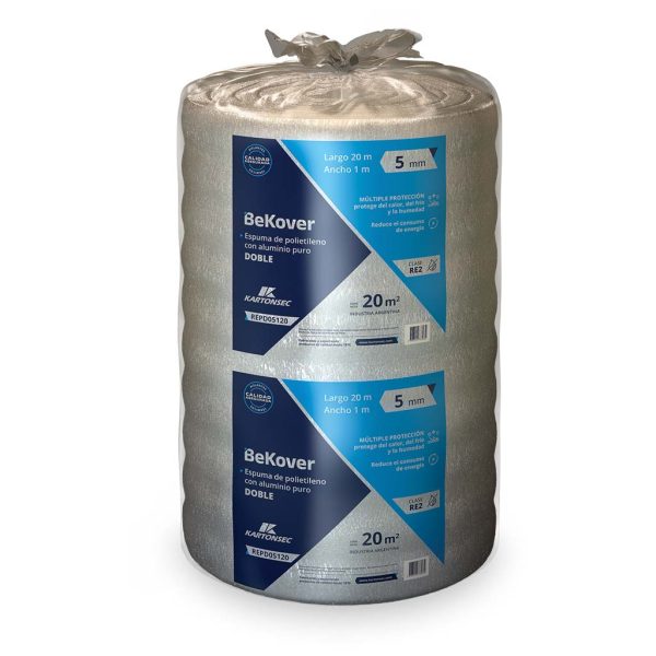 Espuma de polietileno con aluminio puro doble 5mm y 10mm (1x20mts)