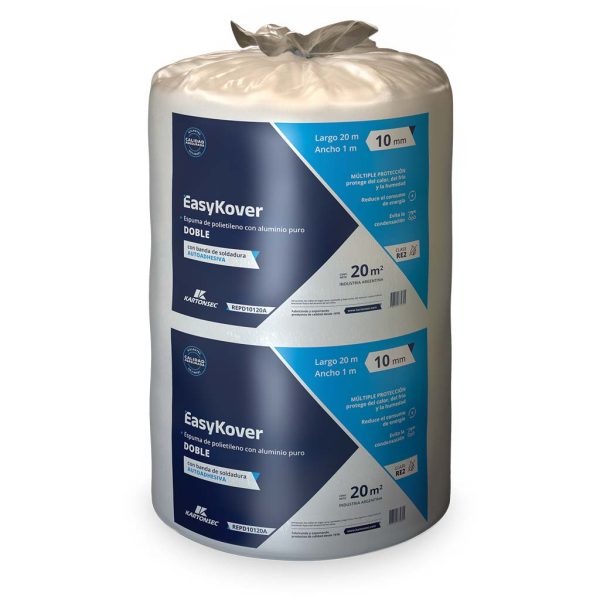 Espuma de polietileno con aluminio puro doble con autoadhesivo (1x20mts)