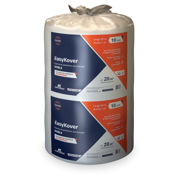 Espuma de polietileno aluminizada doble con autoadhesivo (1x20mts)