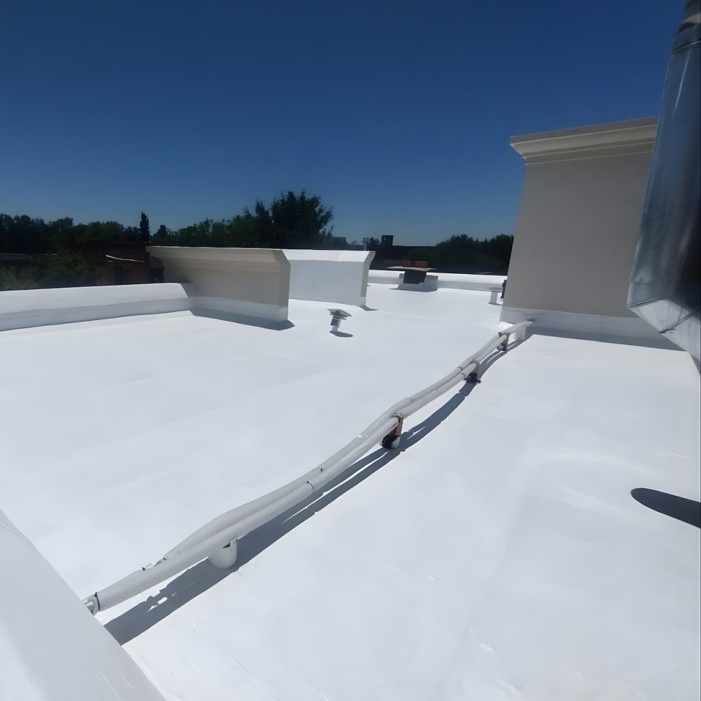 Techo-GEO-4mm-Líquida-Blanca Techo impermeabilizado cpn membrana GEO y membrana líquida blanca